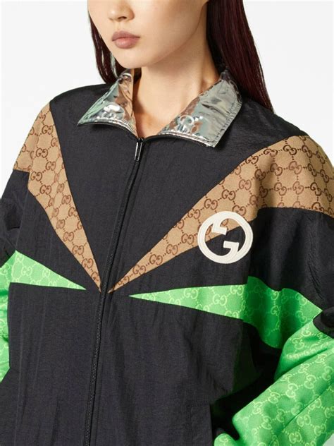 gucci nylon zip jacket|Gucci jacket farfetch.